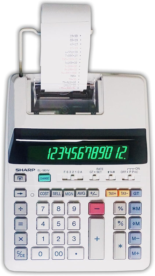 Sharp EL-1801V Ink Printing Calculator