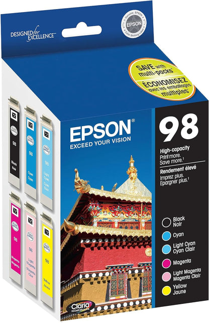 Epson T098120-BCS 98 Claria Hi-Definition Ink Black & Color Pack