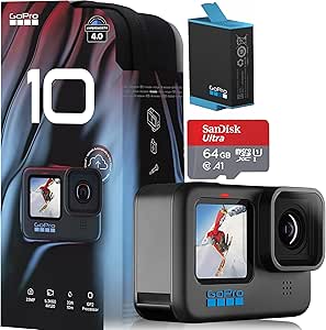 GoPro Hero10 Black Action Camera + 64GB SD Card