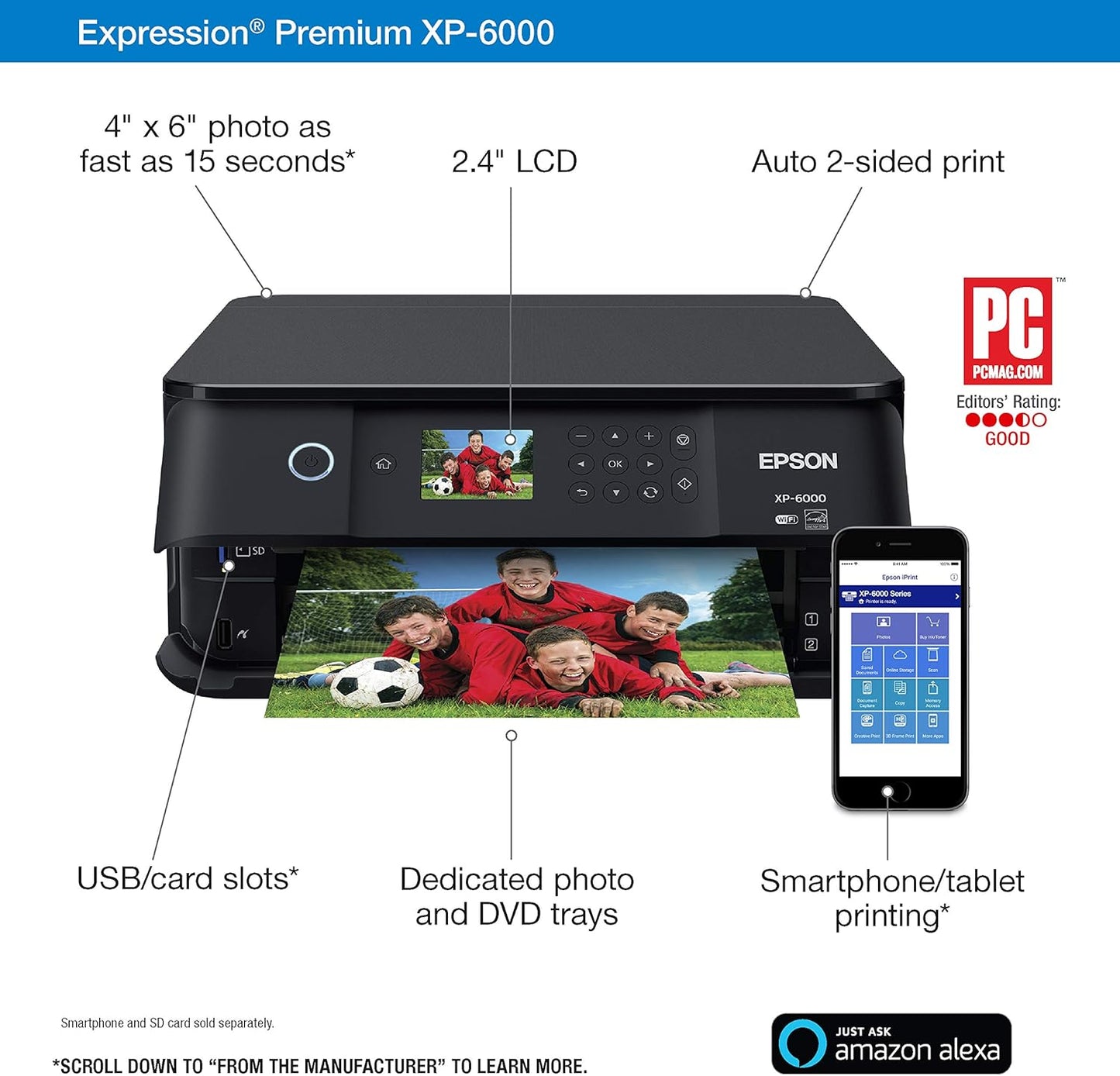 Epson XP-6000 Wireless Color Photo Printer