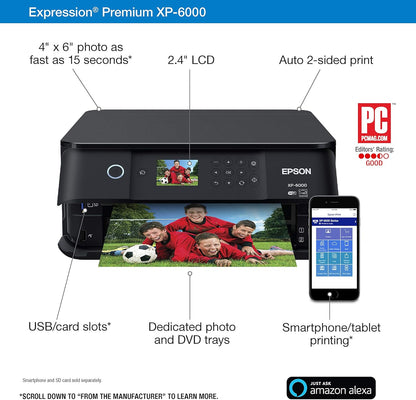 Epson XP-6000 Wireless Color Photo Printer