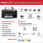 Canon 5807C002 MegaTank G4270 Wireless All-in-One Printer
