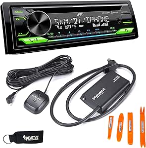 JVC KD-T910BTS CD Receiver Bluetooth USB Alexa SiriusXM Tuner Bundle — main product image