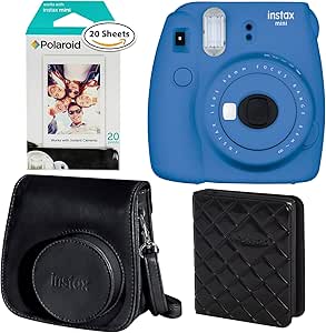 Fujifilm Instax Mini 9 Cobalt Blue Camera Bundle