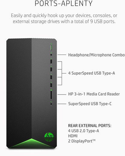 HP TG01-2022 Pavilion Gaming Desktop Ryzen 3 RX 5500 512GB SSD