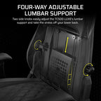 Corsair CF-9010066-WW TC500 Luxe Gaming Chair - Premium Fabric, Adjustable Lumbar - Shadow
