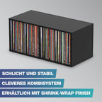 Glorious AMS-RECORD-BOX-230-BLK: Black Vinyl Record Storage Box 230