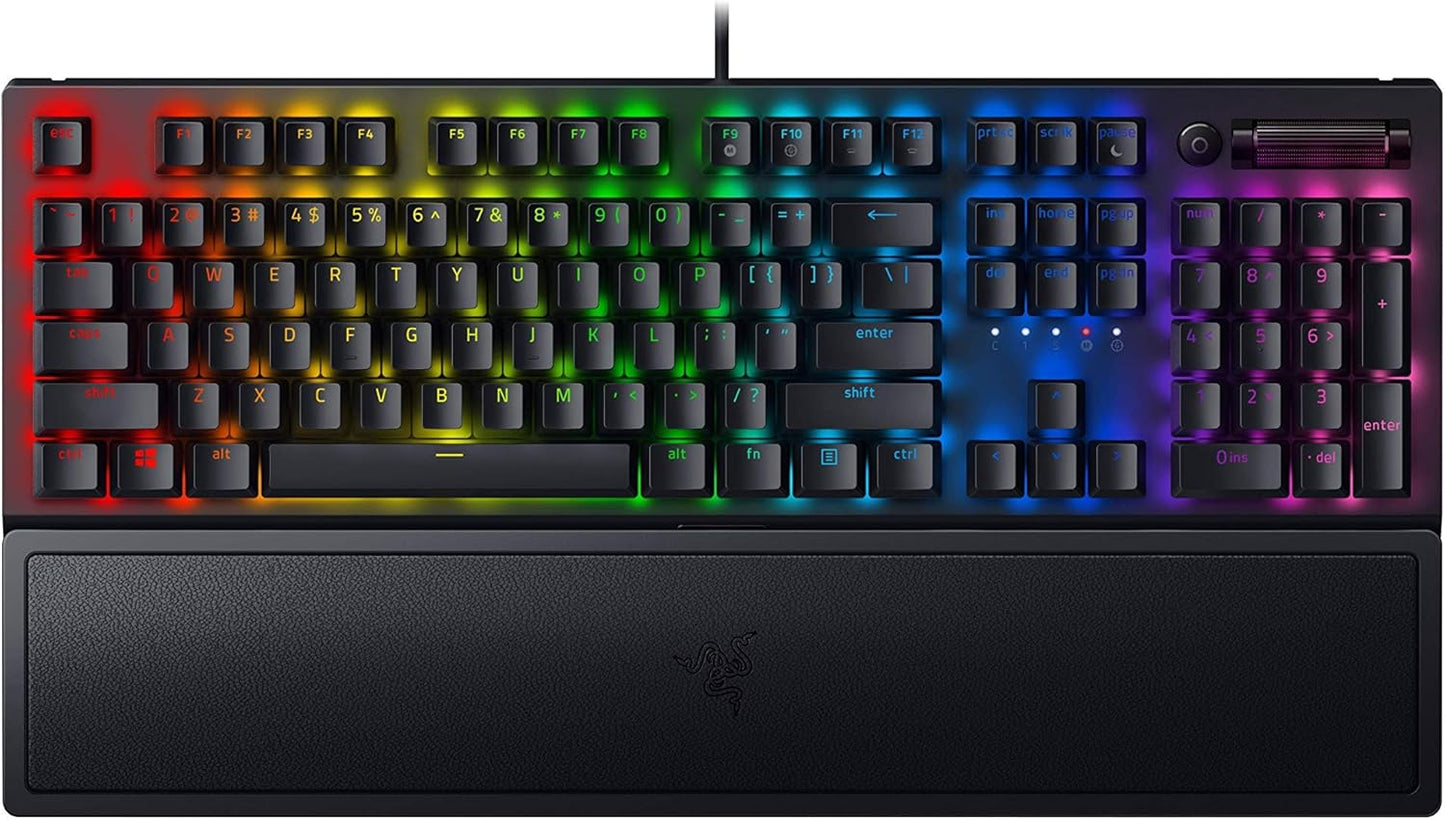 Razer BlackWidow V3 Yellow Switch RGB Gaming Keyboard Renewed