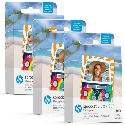 HP AMZHPZ3XK300 Sprocket Zink 3.5x4.25 Photo Paper 300-Pack