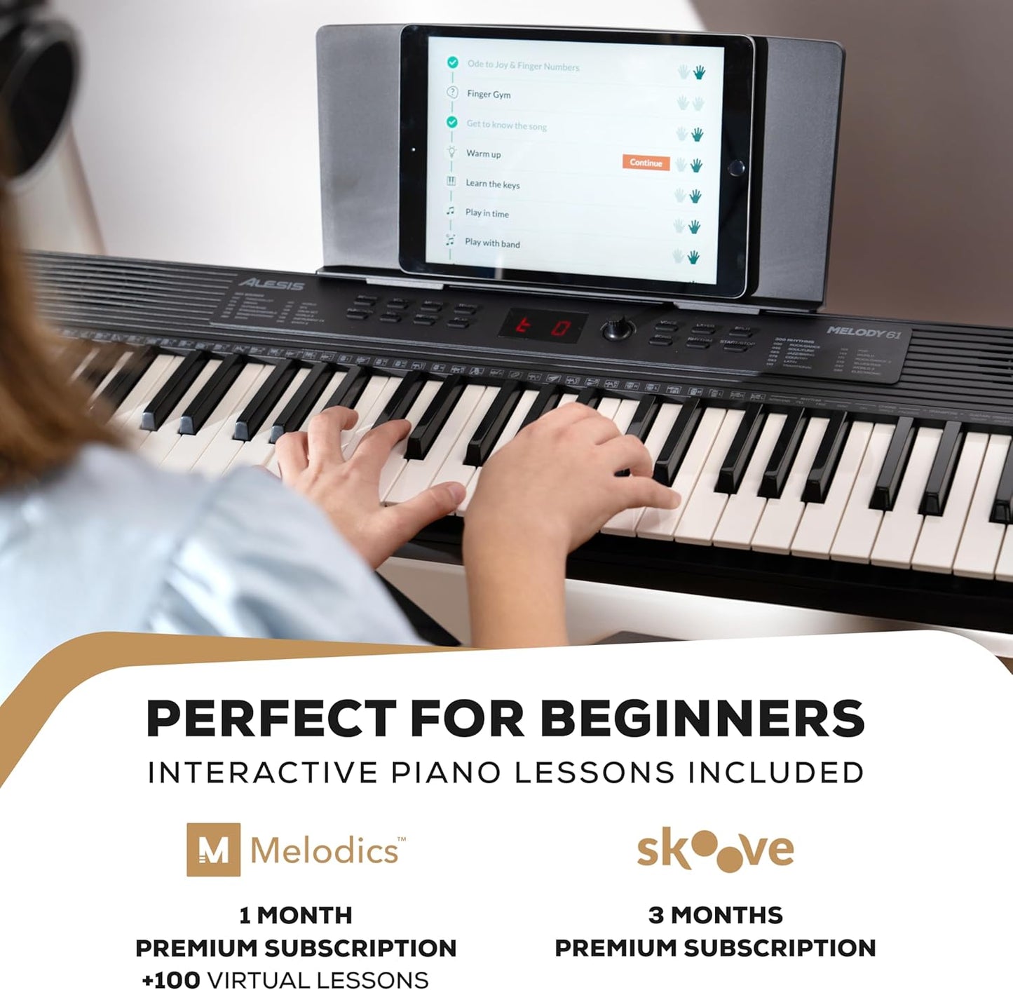 Alesis MELODY61 MK4 Beginner Keyboard Piano Bundle
