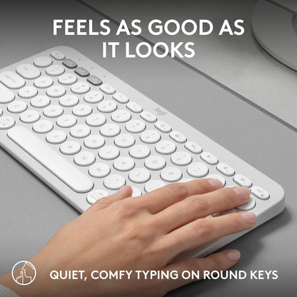 Logitech 920-011776 Pebble Keys 2 K380s Bluetooth Keyboard - White