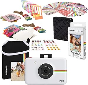 Polaroid AMZASK8SP01W Snap Instant Digital Camera Bundle