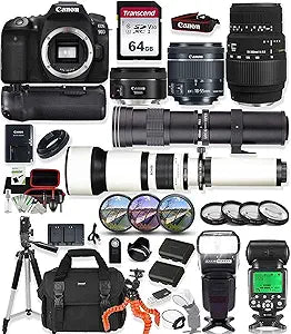 Canon EOS 90D DSLR Camera Lens Bundle