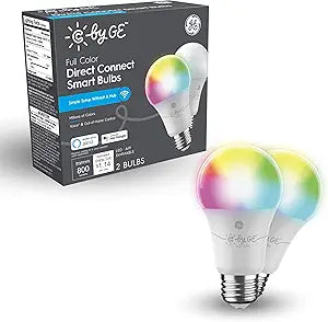 GE CLEDA199CD1-2P CYNC Smart A19 Full Color LED Bulb 2-Pack