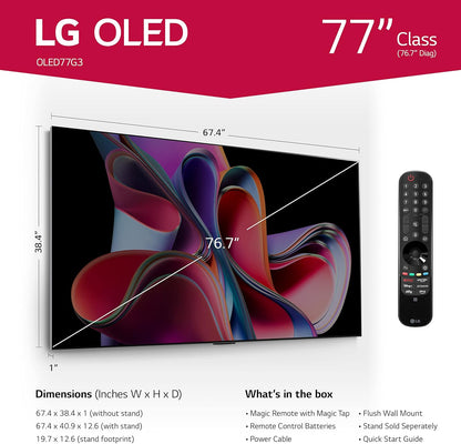 LG OLED77G3PUA G3 77-Inch EVO 4K Smart OLED TV