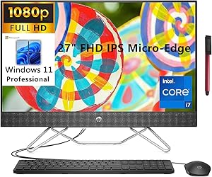 HP 27 2023 All-in-One Desktop i7 — main product image
