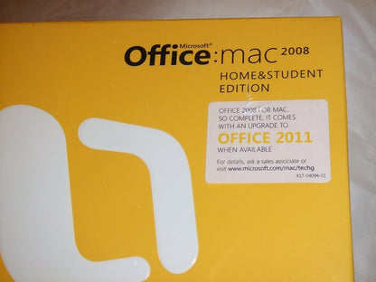 Microsoft Office '08 Home & Student for Mac 3-User Pack