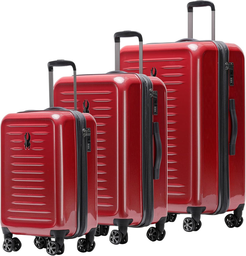 Spyder 210 Rails 3-Piece Luggage Set Red — main product image