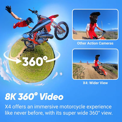 Insta360 CINSABMA X4 Motorcycle Bundle 8K Action Camera
