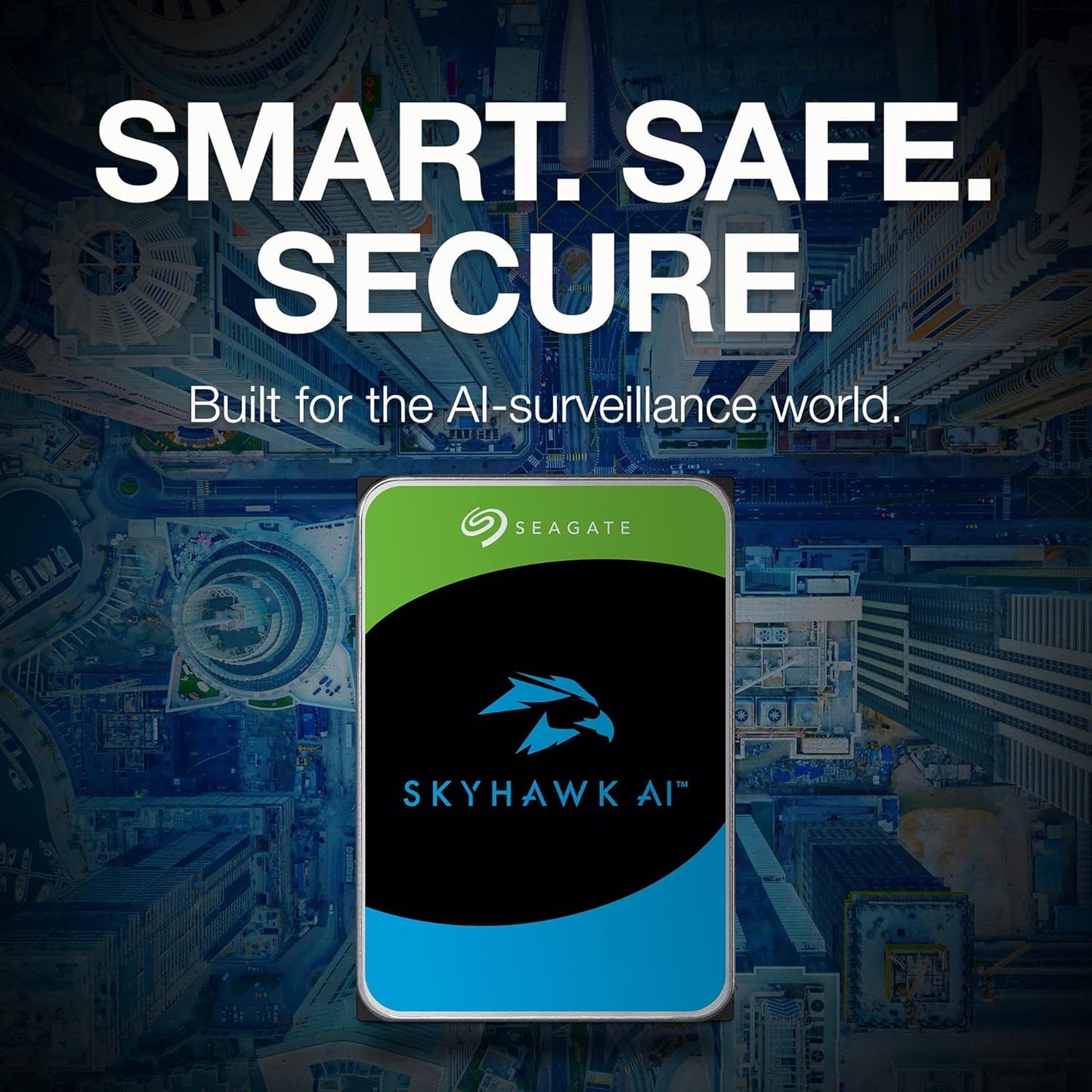 Seagate Skyhawk AI 20TB Surveillance HDD: SATA, 256MB, Rescue