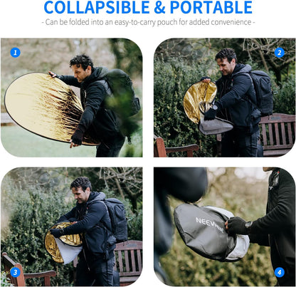 Neewer 10000076 43" 5-in-1 Light Reflector Diffuser