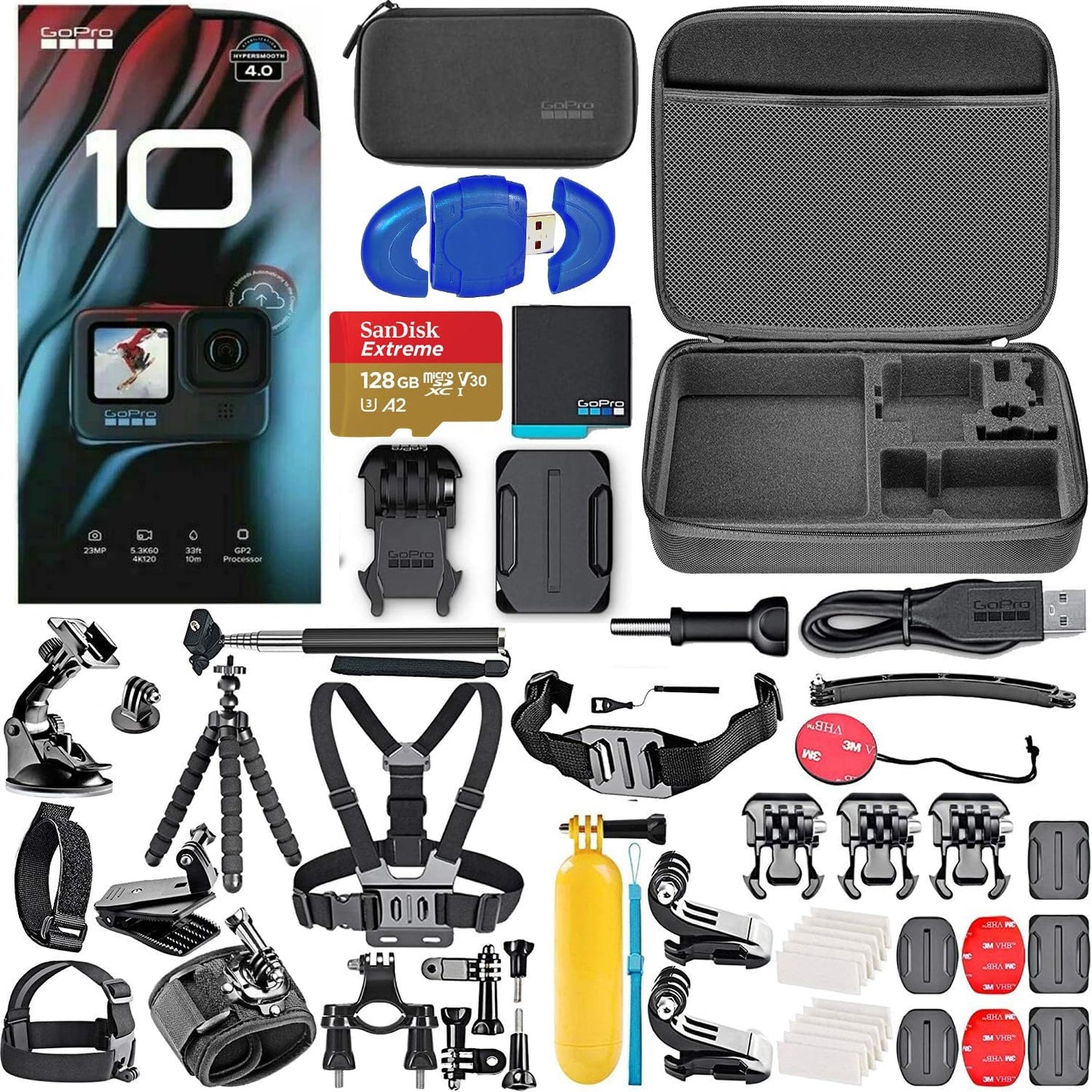 GoPro HERO10 Black 5.3K Action Camera Bundle