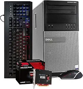 Dell Workstation PC - i7 Quad-Core, 32GB RAM, SSD+HDD, Firepro W5100 (Renewed)