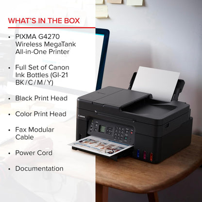 Canon 5807C002 MegaTank G4270 Wireless All-in-One Printer