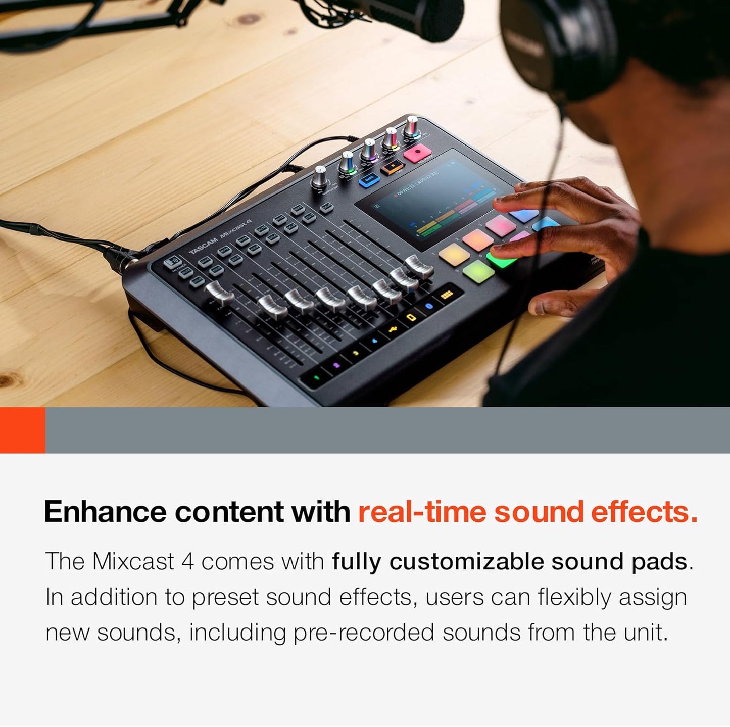 Tascam MIXCAST4 Podcast Streaming Mixer Recorder USB Interface