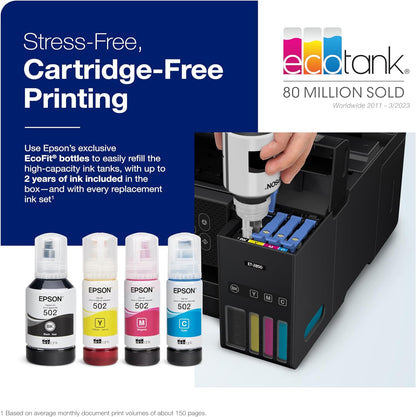 Epson ET-2850 Black EcoTank Wireless Printer