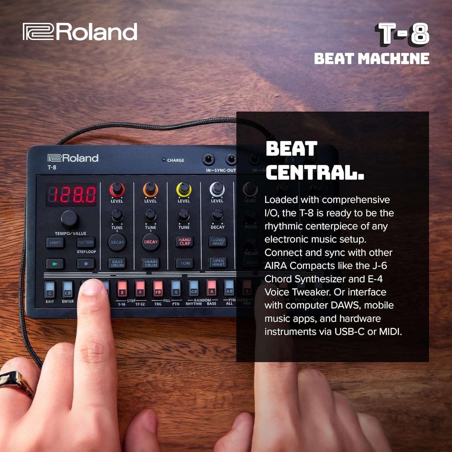 Roland T-8 AIRA Compact Beat Machine Drum Sequencer