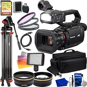 Panasonic PAAGCX10DB AG-CX10 4K Camcorder Bundle
