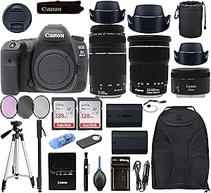 Canon 1483C010 EOS 5D Mark IV DSLR Camera Lens Bundle