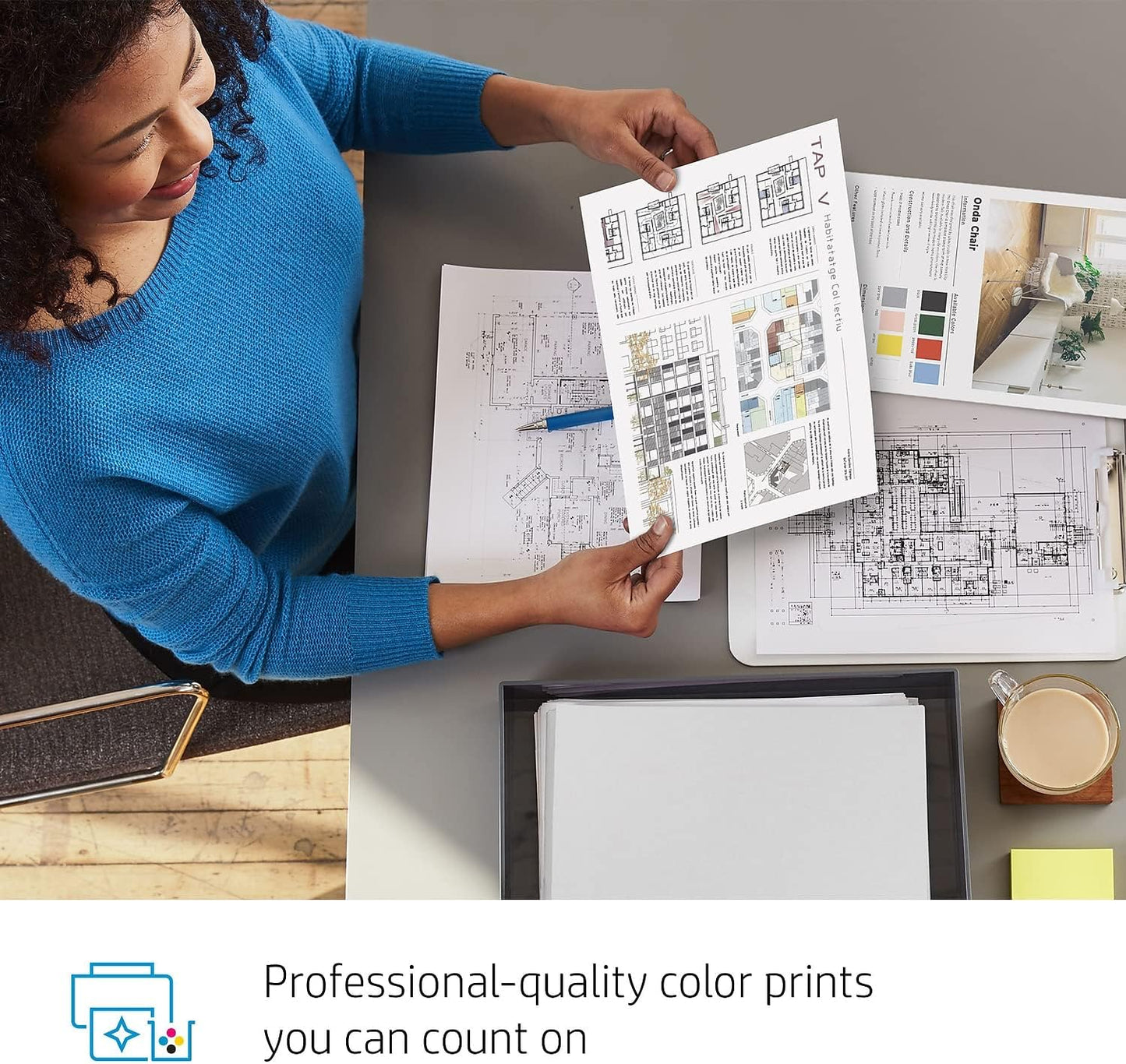 HP 7KW55A#BGJ Color LaserJet Pro Wireless Printer