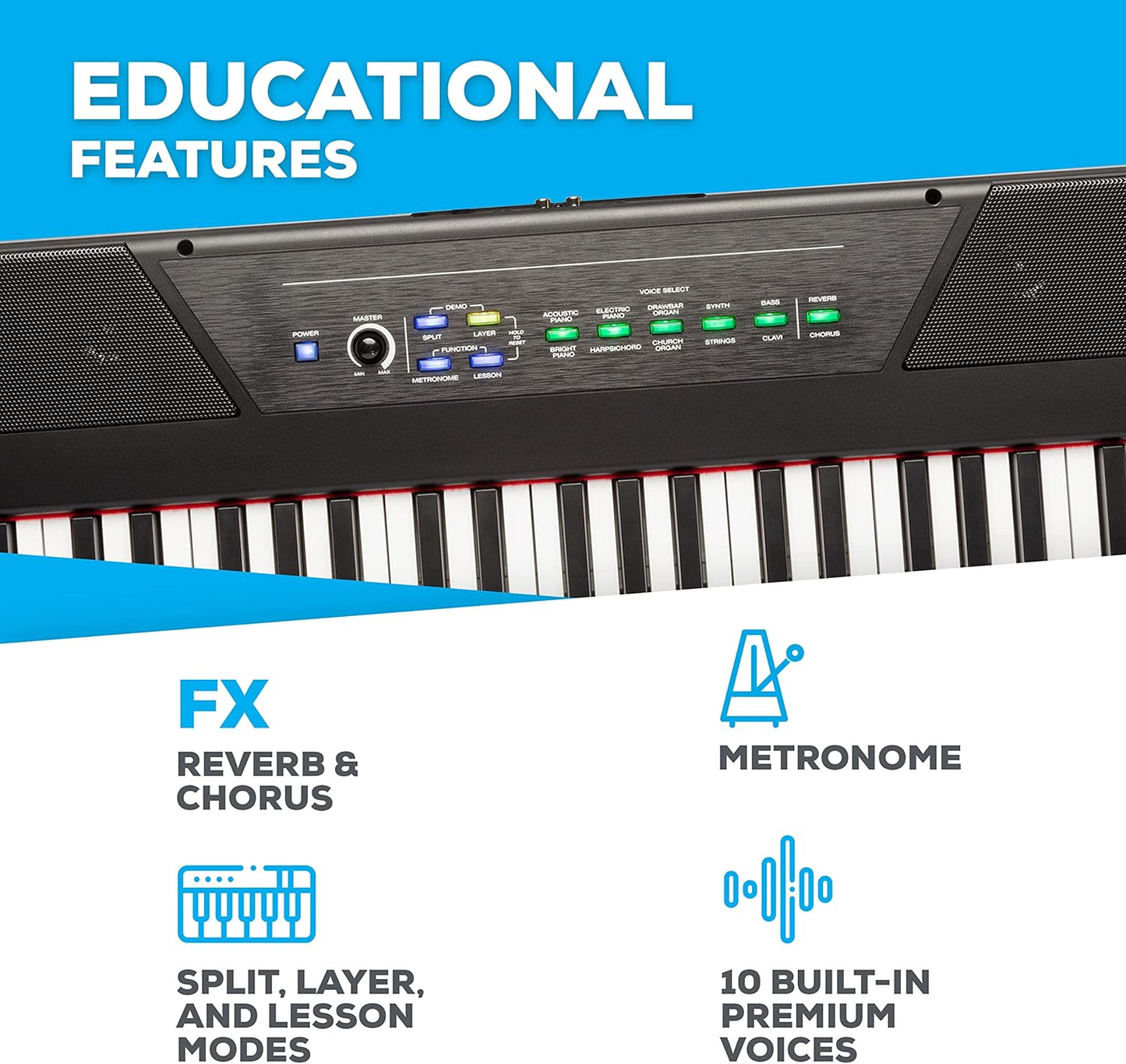 Alesis RECITAL61 61-Key Digital Piano Keyboard
