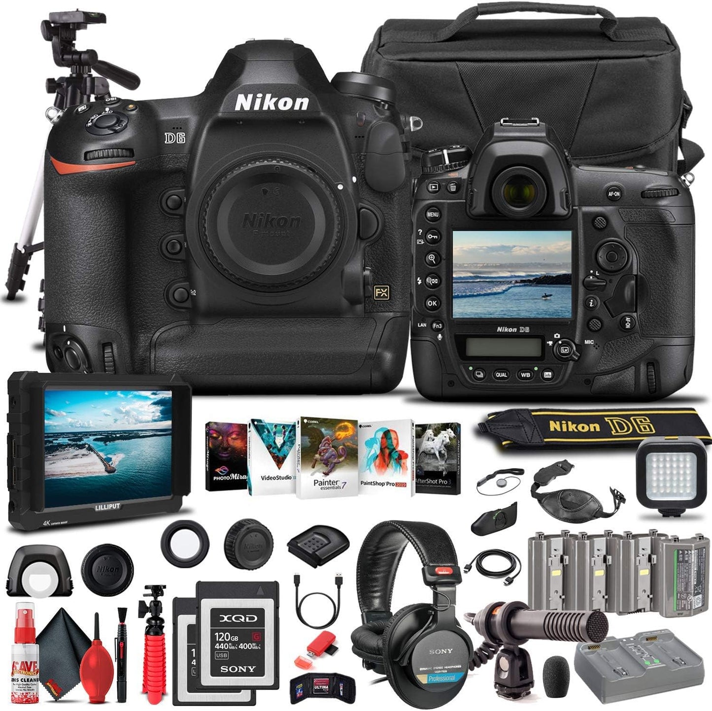 Nikon 1624 D6 DSLR Camera Body with Accessory Bundle