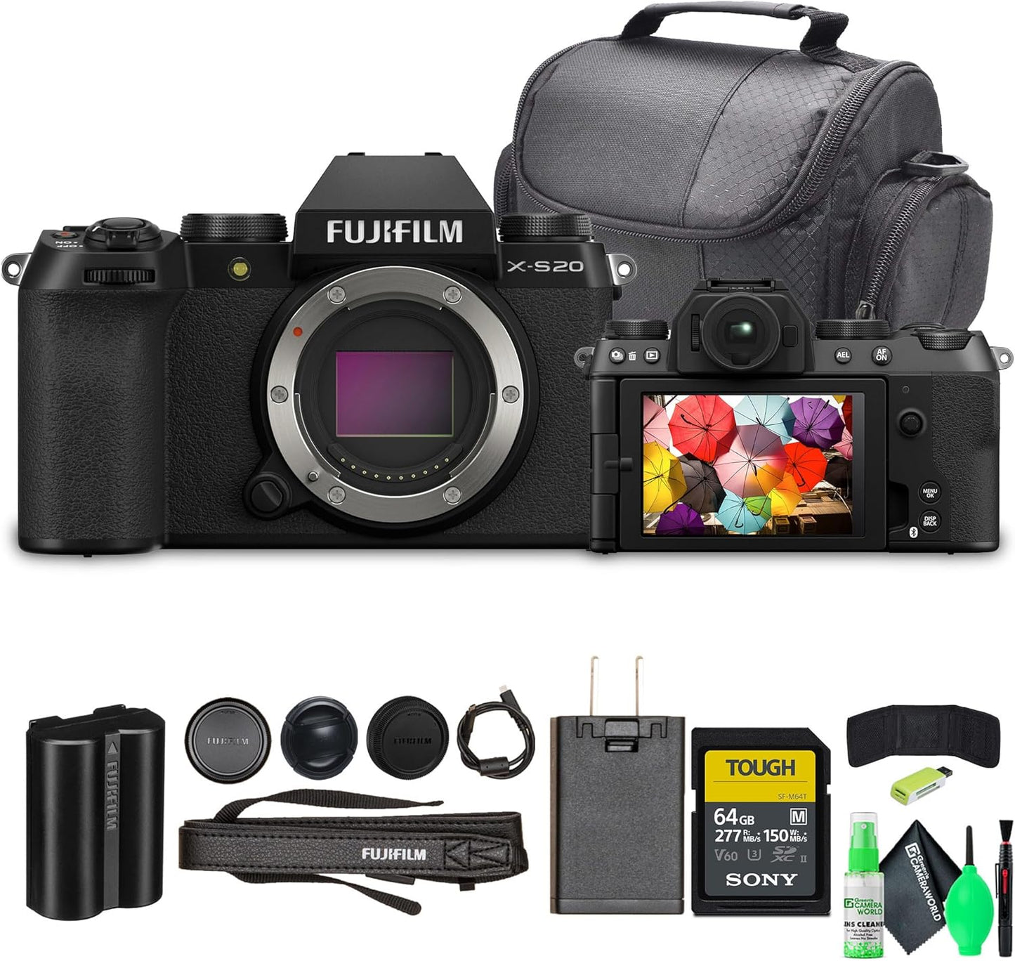 Fujifilm X-S20 Mirrorless Camera Bundle