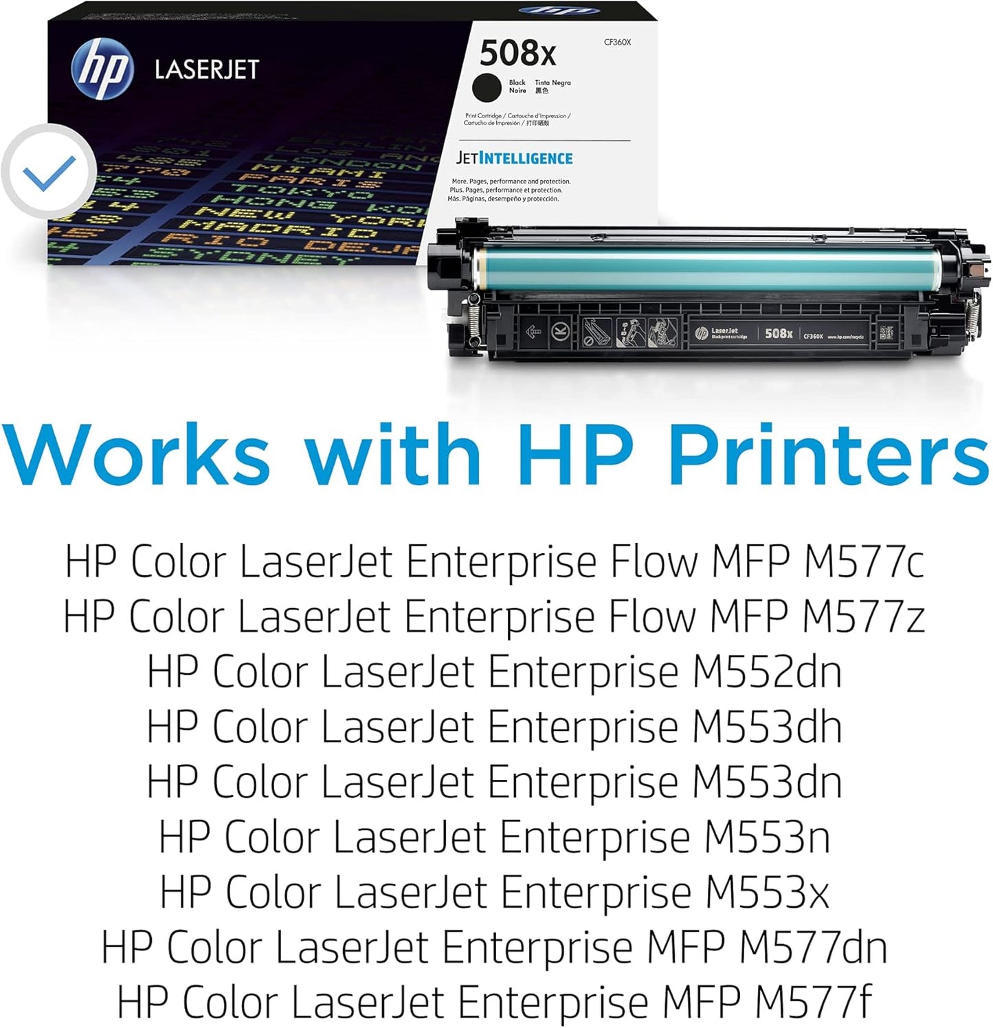 HP CF360X 508X Black High-Yield LaserJet Toner Cartridge