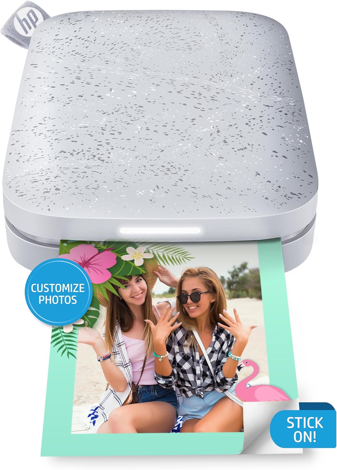 HP HPIKSPK2WHAMZ Sprocket Portable Photo Printer Bundle Luna Pearl