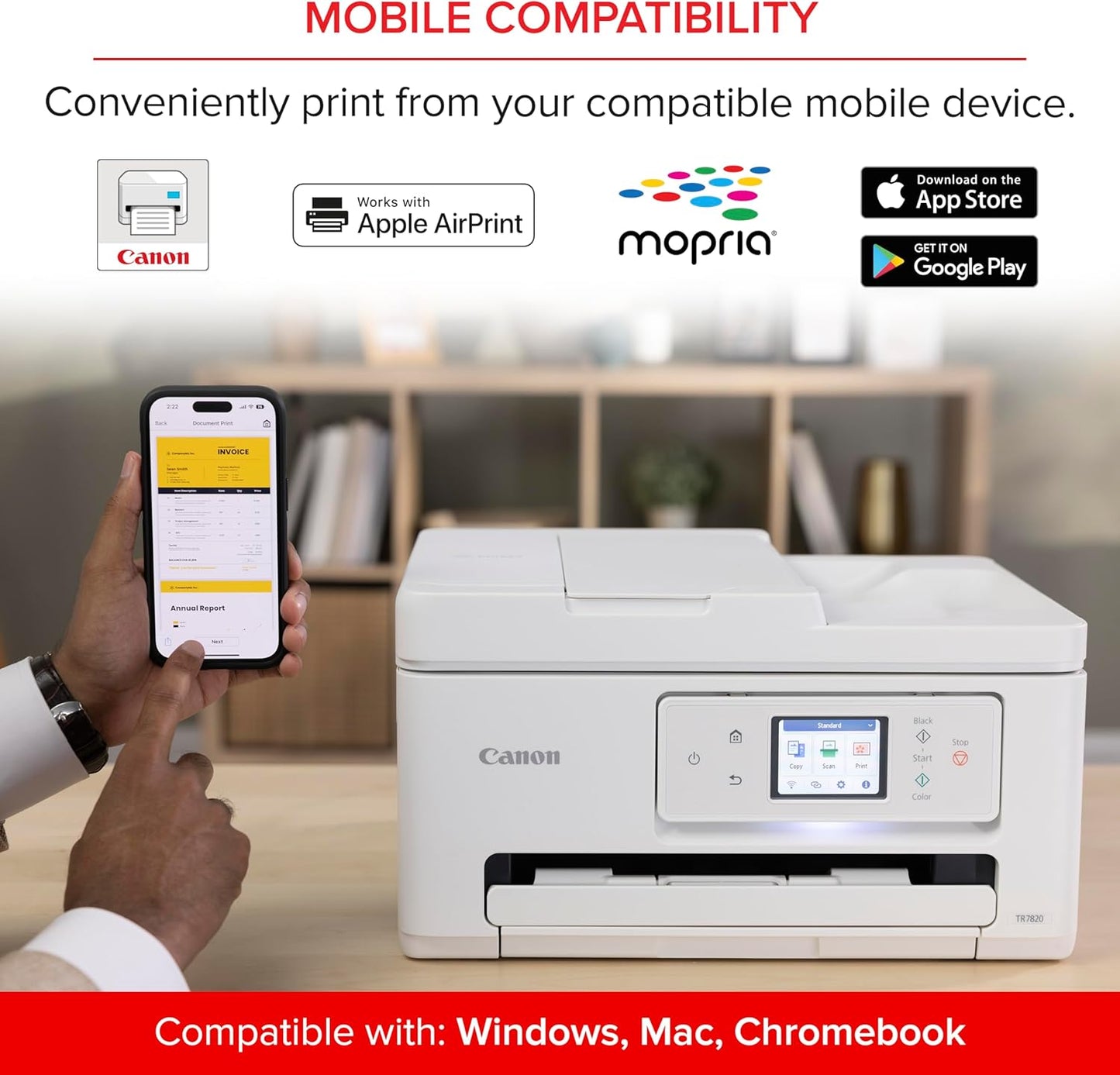 Canon 6258C002 PIXMA TR7820 Wireless All-in-One Printer