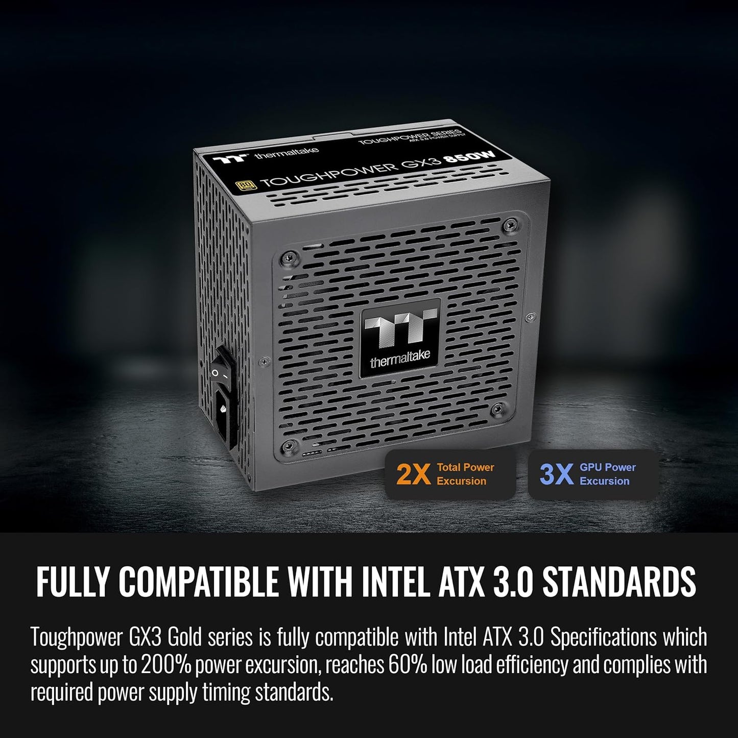 Thermaltake PS-TPD-0850NNFAGU-3 Toughpower GX3 850W 80+ Gold ATX 3.0 PSU
