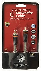 GE 24965 HD Ultra Pro Digital Audio Coax Cable 6ft