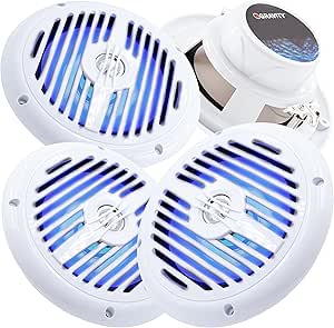 Gravity MG680-LW-4X Marine Speakers - 6.5 Inch 700W White (4-Pack)