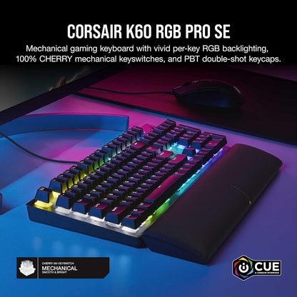 Corsair CH-910D119-NA K60 RGB Pro SE Mechanical Gaming Keyboard (Renewed)