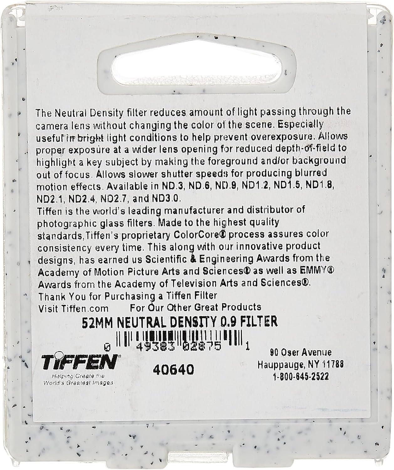 Tiffen 52ND9 52mm Neutral Density 0.9 Filter