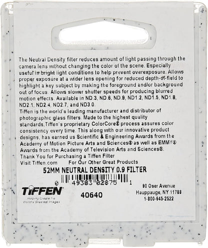 Tiffen 52ND9 52mm Neutral Density 0.9 Filter