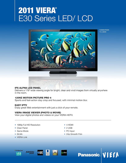 Panasonic TC-L42E30 VIERA 42-Inch 1080p 120Hz LED HDTV