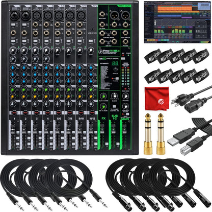 Mackie MACPROFX12V3K1 12-Channel Mixer USB Bundle