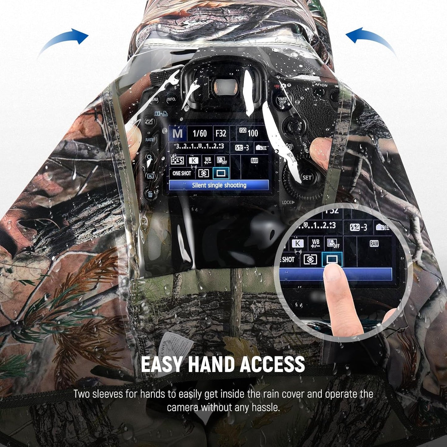 Neewer 10103334 XL Camouflage Waterproof Camera Rain Cover