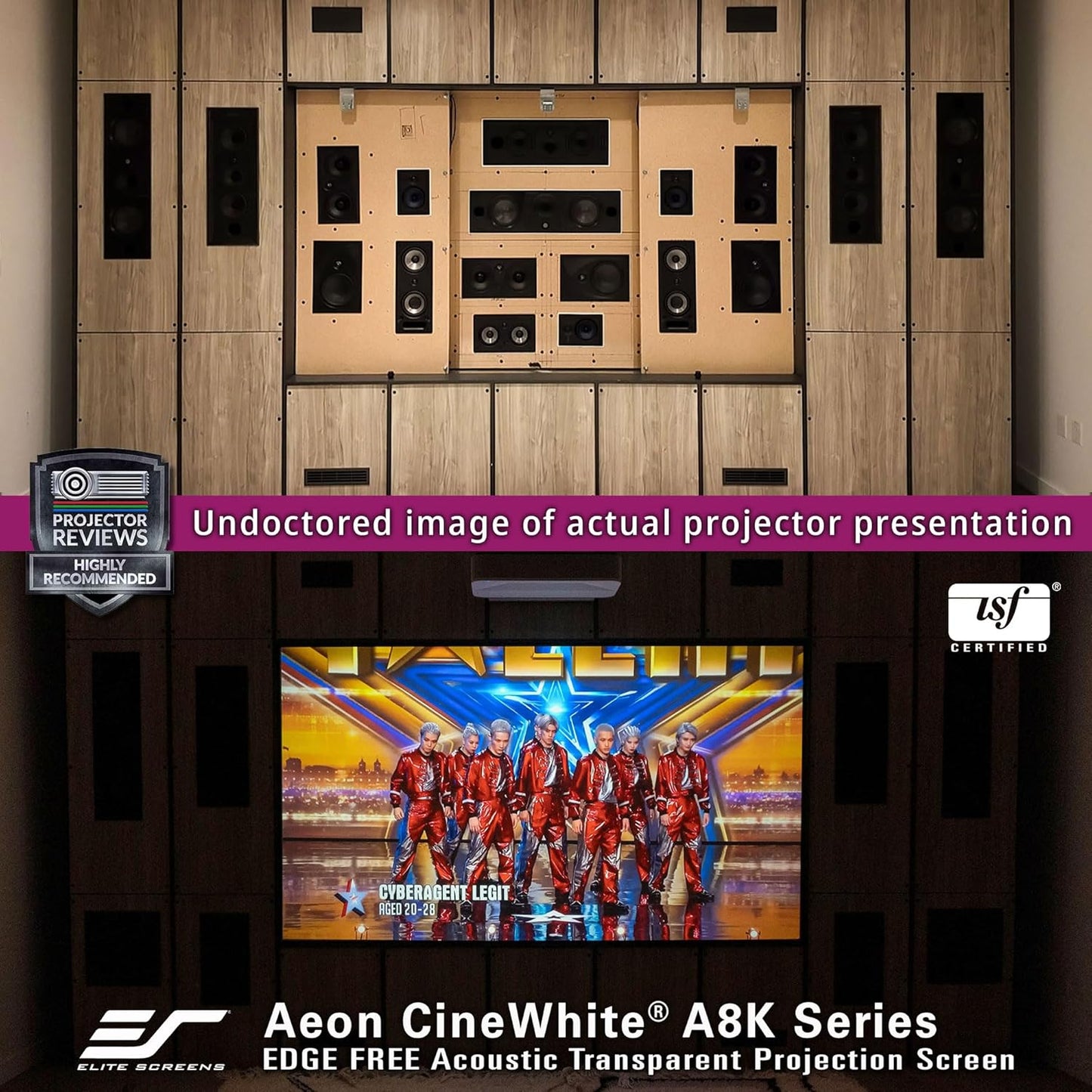 Elite Screens AR138CA8K-WIDE Aeon CineWhite 138" Acoustically Transparent Screen